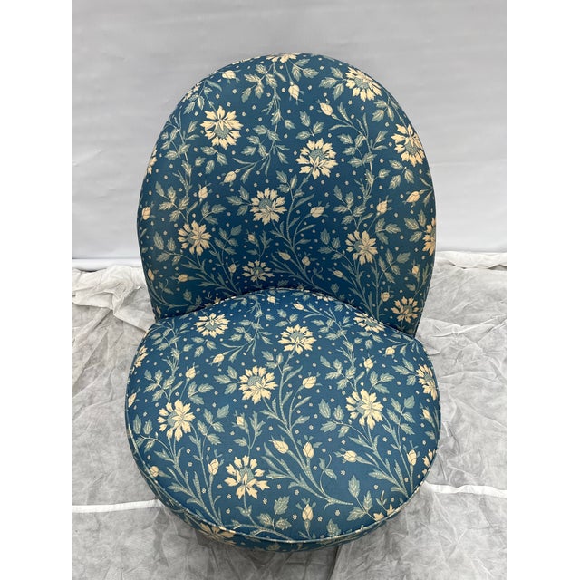 Vintage Upholstered Slipper Chair For Sale - Image 6 of 12