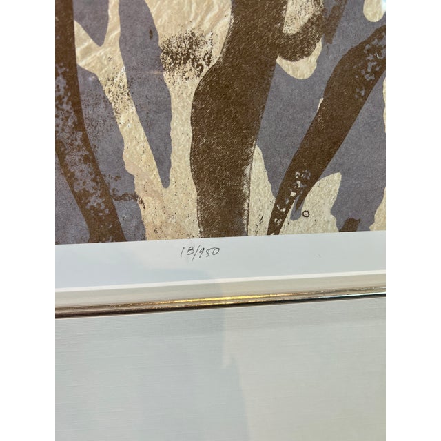 Original One of a Kind Art Work Behind Glass With a Concave Wood Frame For Sale In Dallas - Image 6 of 11