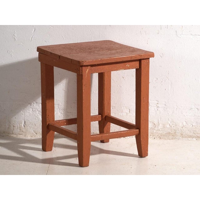Brown Bedside Tables in Pine, Central Europe, 1940, Set of 2 For Sale - Image 8 of 12