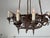1940s Forged Iron Dragon Chandelier For Sale - Image 4 of 11