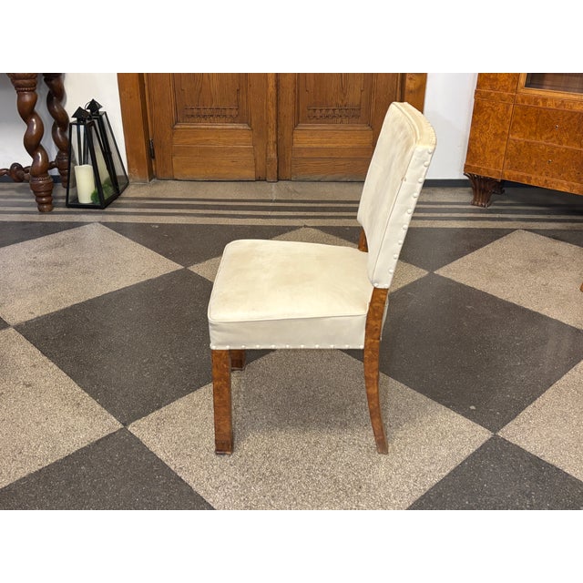 Art Deco Dining Table and Chairs in Birds-Eye Maple, 1920s, Set of 9 For Sale - Image 10 of 13