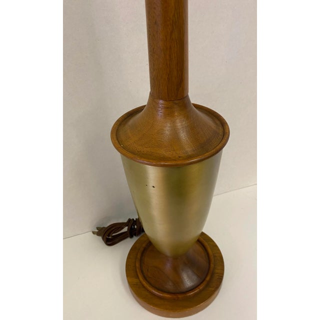 Walnut and Brass Trophy Style Table Lamp. Would go great with a collection of trophies, metals or in a regency or mid...