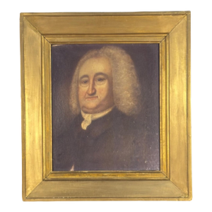 Antique English Oil Portrait of Rev. John Brownlow (1703-1788) in Gilt Frame