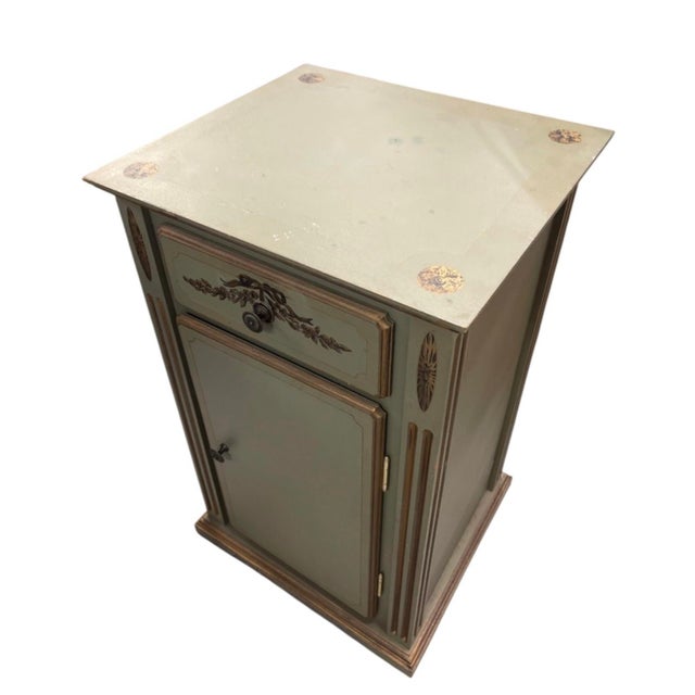 Vintage French Neoclassical Style Painted Accent Cabinet For Sale - Image 4 of 12