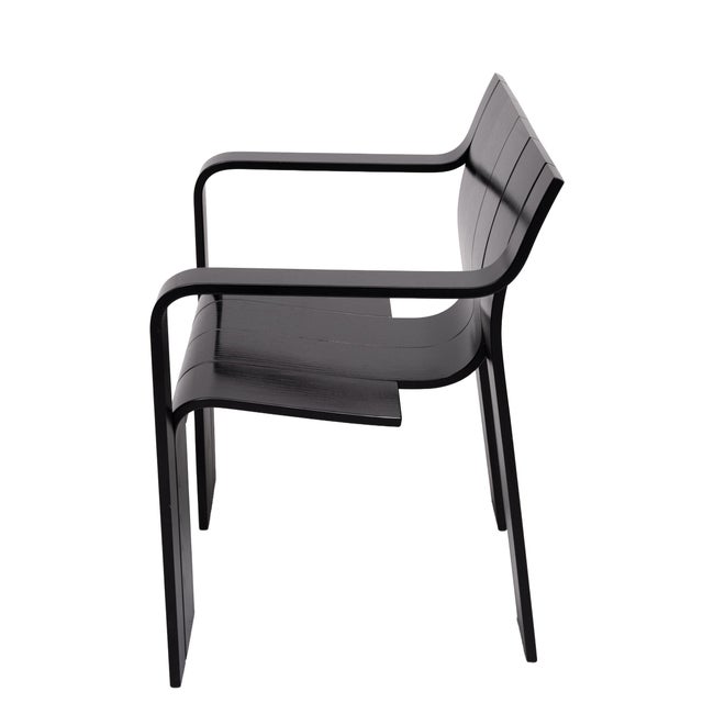 Black Strip Armchairs by Gijs Bakker for Castelijn, Holland, 1970s, Set of 4 For Sale - Image 12 of 18