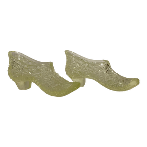 Yellow Vaseline Glass Slippers