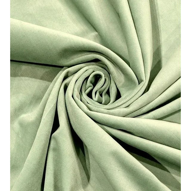 Lee Jofa Lee Jofa "Fulham Linen" Celadon Velvet- 7.75 Yds For Sale - Image 4 of 5