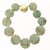 Chrysoprase carved "flowers" with clasp replicating their shape, set with a square diamond in 18K Yellow Gold. Diamond .10...