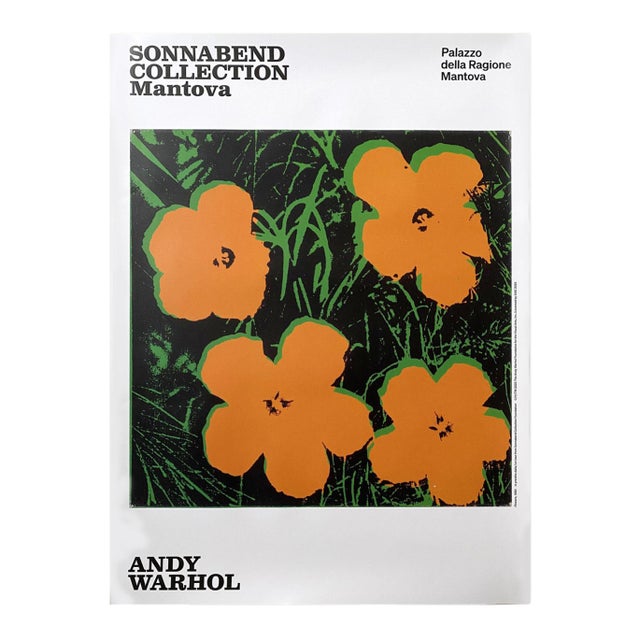 Andy Warhol Flowers Exhibition Poster Sonnabend Collection For Sale