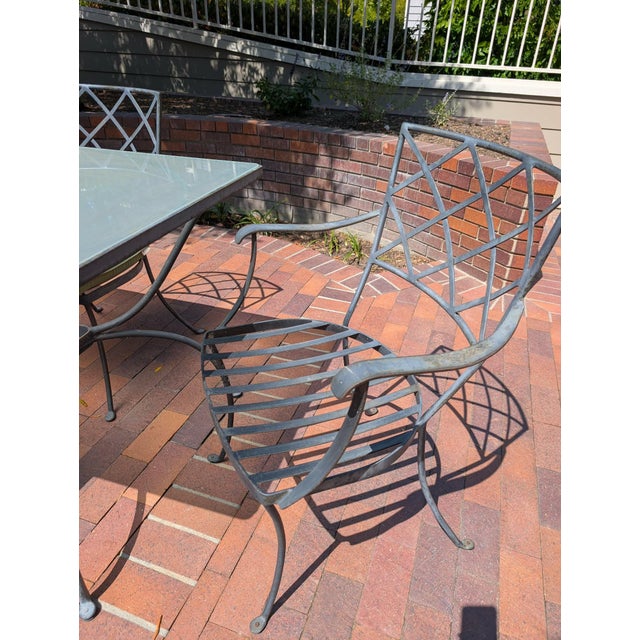 Mid-Century Wrought-Iron Patio Set For Sale - Image 10 of 11