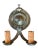 Pair Cast Brass Sconces With Hammering and Tooling Pattern, 1920 For Sale - Image 4 of 7