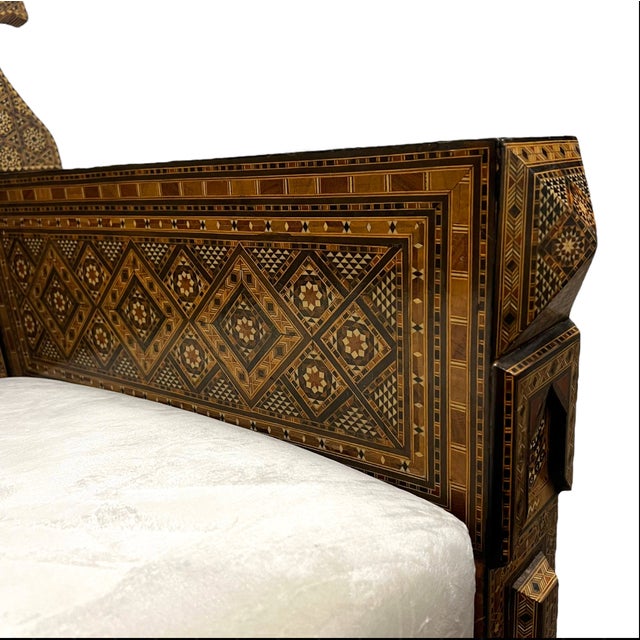 Wood 19th Century Syrian Marquetry Armchair For Sale - Image 7 of 17