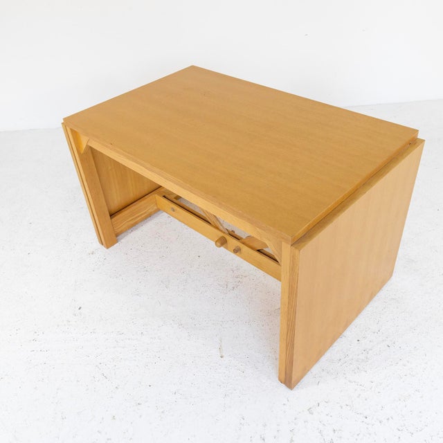 Italian Extendable Ash Wood Table, 1960s For Sale - Image 9 of 9