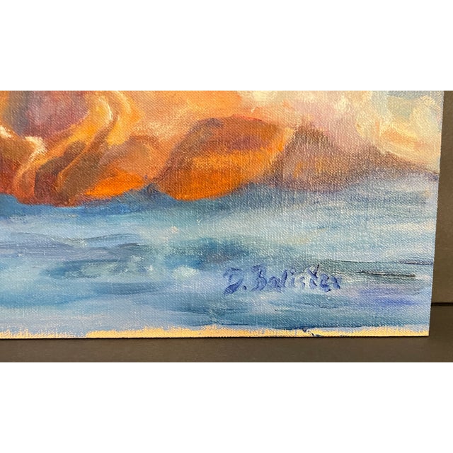 Oil on canvas laid to panel by Richmond, Virginia artist Diane Banister (born 1948). Signed lower right. Combined shipping...