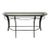 Vintage Rope Twist Glass & Metal Console Table For Sale