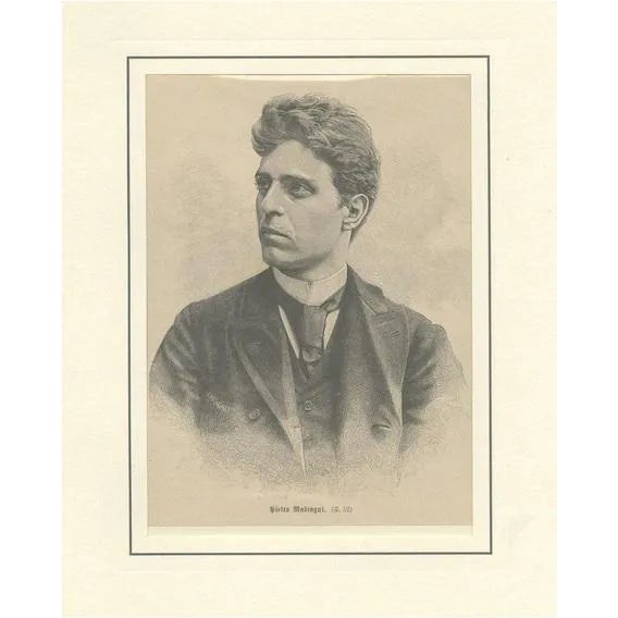 Pietro Mascagni, 1892, Paper For Sale