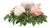 Mixed Peony Floral Candle Holder with Glass Insert 15"D For Sale