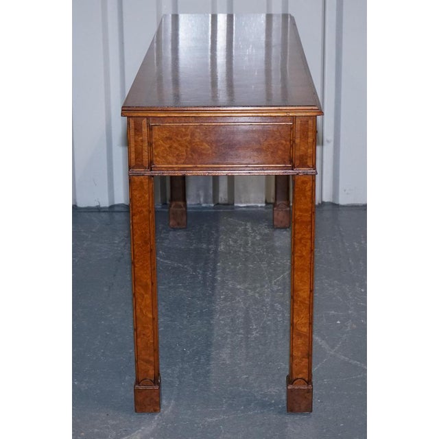 Georgian Style Burr Walnut Console Table from Brights of Nettlebed London For Sale - Image 12 of 18