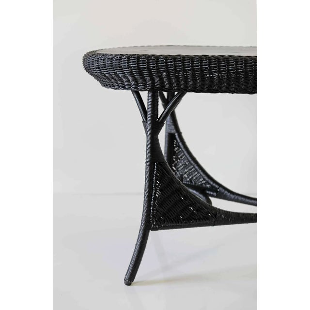 Traditional Painted Wicker Console Table For Sale - Image 3 of 6