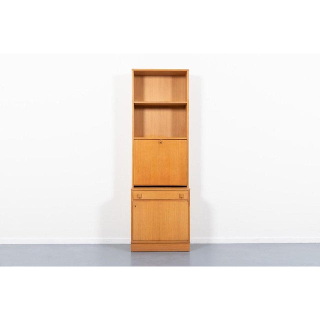 Tan Vintage Swedish Oak Bar Cabinet, 1970s For Sale - Image 8 of 11