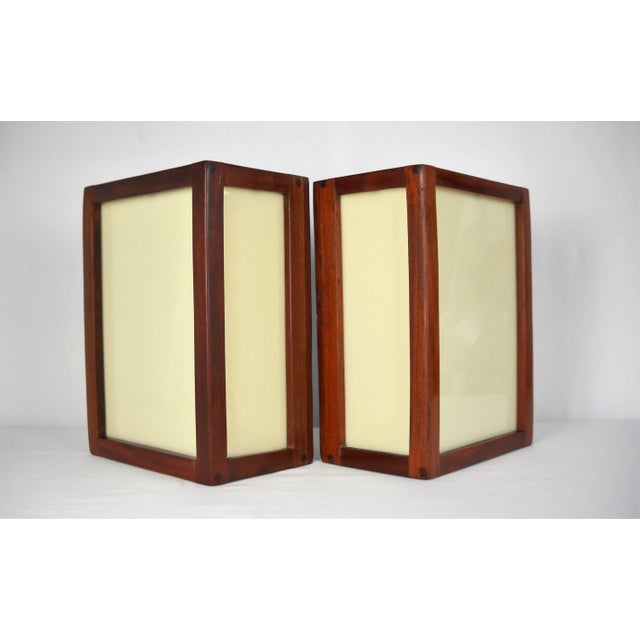 Mid-Century Modern Mid-Century African Teak Sconces, Pair For Sale - Image 3 of 12