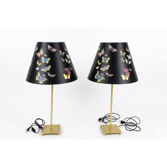 Butterfly Table Lamps by Piero Fornasetti, 1980s, Set of 2 For Sale - Image 6 of 6