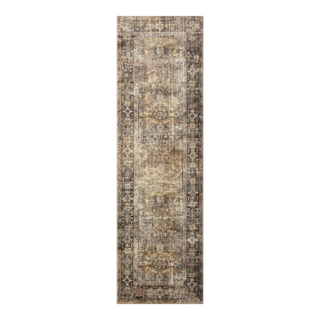 Amber Lewis x Loloi Morgan Sunset / Ink 2'-3" x 7'-6" Runner Rug For Sale