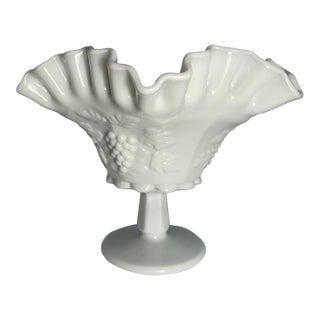 Mid 20th Century Paneled Grape Open Candy Dish by Westmoreland Glass For Sale