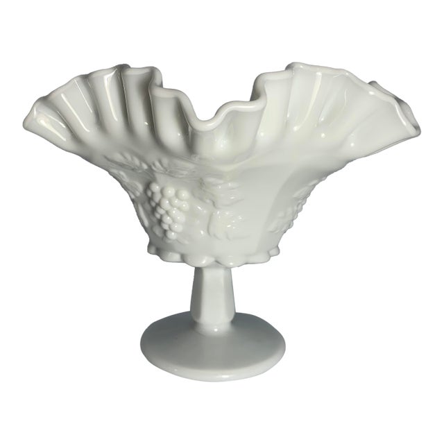 Mid 20th Century Paneled Grape Open Candy Dish by Westmoreland Glass For Sale