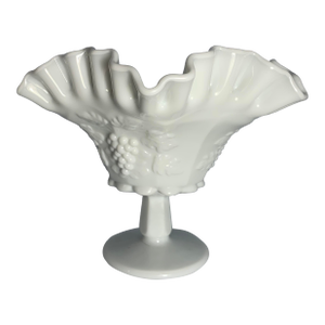 Mid 20th Century Paneled Grape Open Candy Dish by Westmoreland Glass
