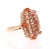 Contemporary 10.36 Carat Morganite Sapphire Diamond Rose Gold Cocktail Ring, Size 7 For Sale - Image 3 of 5
