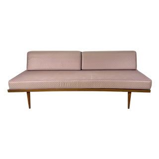 Vintage Mid-Century Modern Wood Platform Sofa Daybed For Sale
