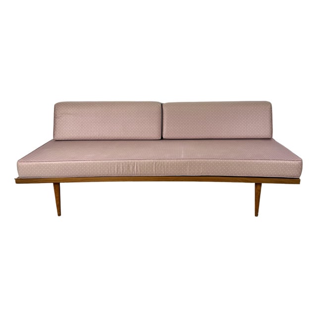 Vintage Mid-Century Modern Wood Platform Sofa Daybed For Sale