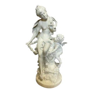 19th Century Venus With Adoring Cupid Sevres Sculpture by Louis Auguste Moreau For Sale