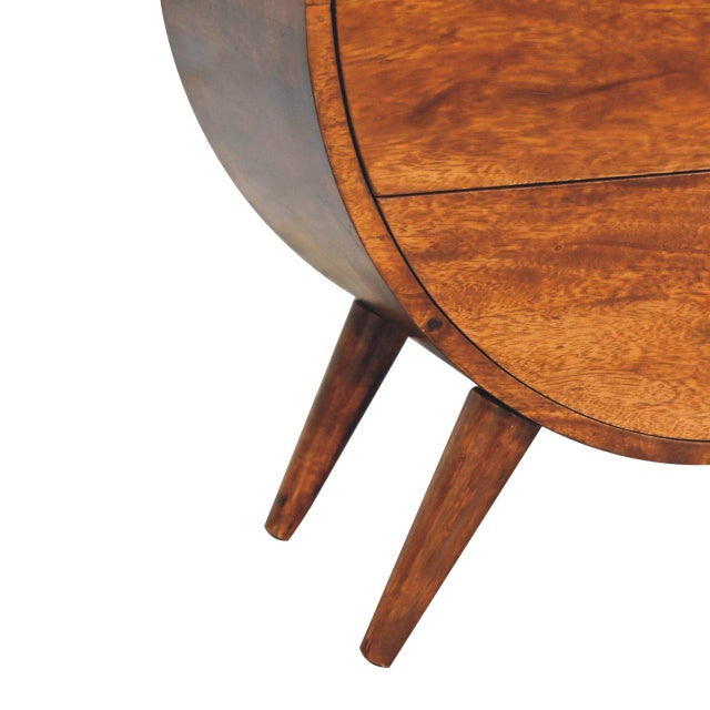 Chestnut Rustic Wood Bedside Nightstand For Sale - Image 8 of 8