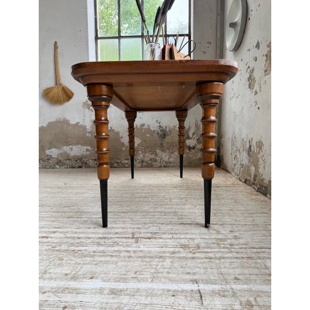 High Drapery Table in Walnut, 1890s For Sale - Image 13 of 18