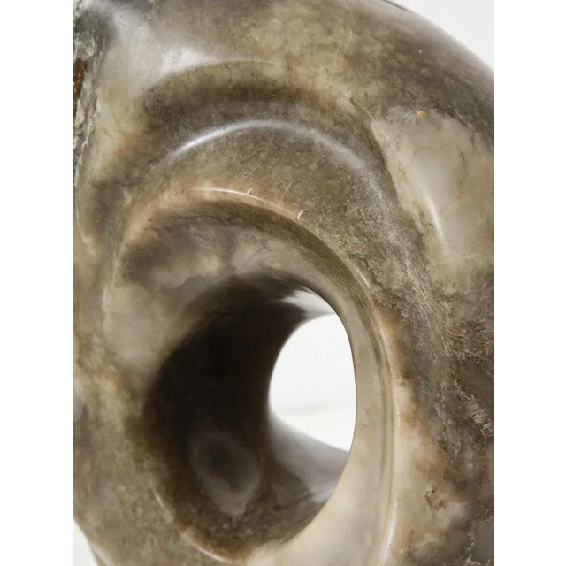 1970s Mid-Century Modern Abstract Carved Stone Owl Sculpture For Sale - Image 10 of 13