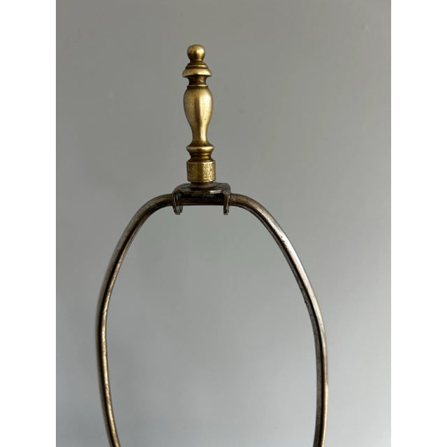 Green 1960s Large Mid-Century Modern Drip Glaze Ceramic Table Lamp Green & Blue, Brass Base For Sale - Image 8 of 11