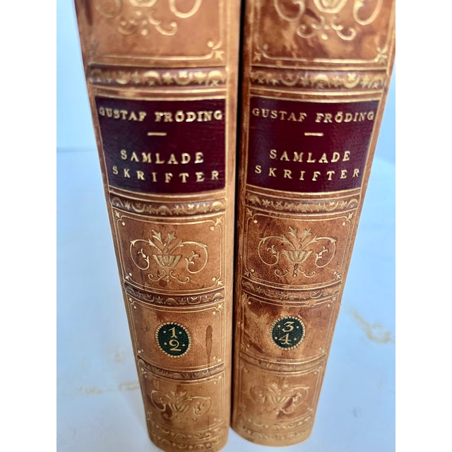 Imported from Sweden. Collected works of renowned poet Gustaf Froding. Four collections combined into two volumes. Printed...