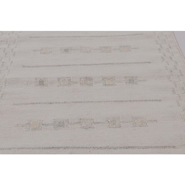 Rug & Kilim Rug & Kilim’s Scandinavian-Inspired Outdoor Rug, Geometric Patterns Over White For Sale - Image 4 of 7