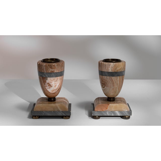 1920s France Art Deco Charcoal Onyx Vase For Sale - Image 4 of 15