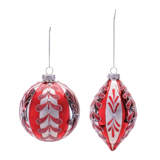 Kenneth Ludwig Chicago Glass Ornament Set of 6 For Sale - Image 4 of 7