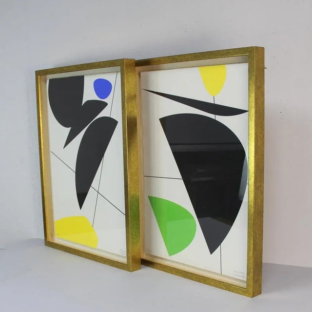 Mercedes Clemente, Abstract Compositions, Silk-Screens, 2000s, Set of 2 For Sale - Image 10 of 11