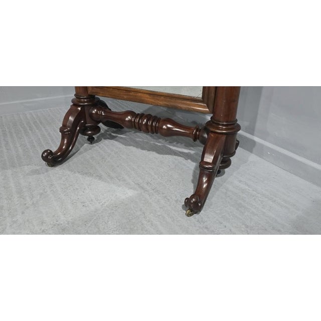Late 19th Century Victorian Cheval Mirror, 1880 For Sale - Image 5 of 12