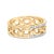 Contemporary 10K Yellow Gold 1/5 Cttw Diamond Two Row Cuban Link Ring (I-J Color, I2-I3 Clarity) - Size 8 For Sale - Image 3 of 7