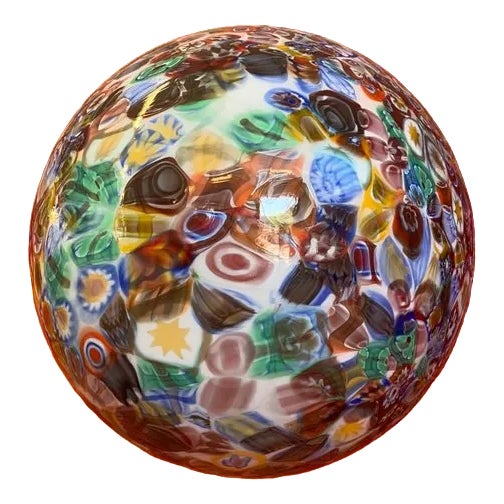 Contemporany Murrine Sphere Lamp in Murano Style Glass from Simoeng For Sale