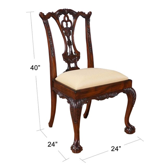 Traditional Standard Chippendale Chairs- Set of 10 For Sale - Image 3 of 14