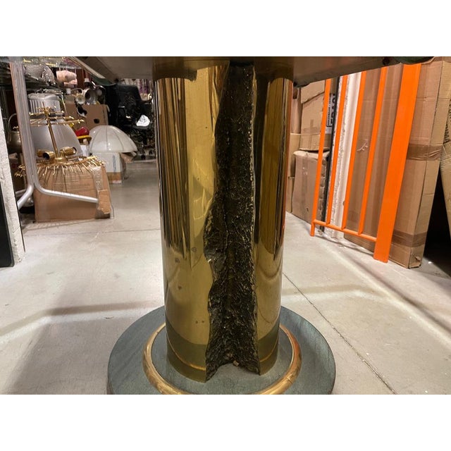 Mid-Century Italian Crystal Brass Dining Table, 1970s For Sale - Image 12 of 18