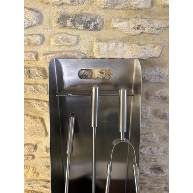 Vintage Fireplace Tool Set in Metal, 1970, Set of 3 For Sale - Image 11 of 12