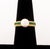 14K Yellow Gold Cultured Pearl Emerald Ring, featuring one centered round cultured pearl, approx. 6.50 - 7.0 mm, further...